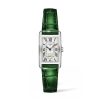 Orologi Longines Orologi Longines Donna | Orologio Longines Dolcevita Pelle Verde Quartz 23,3 X 37 Mm