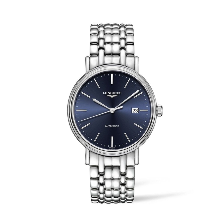 Orologi Longines Orologi Longines Donna | Orologio Longines Presence Blu Automatico 40 Mm