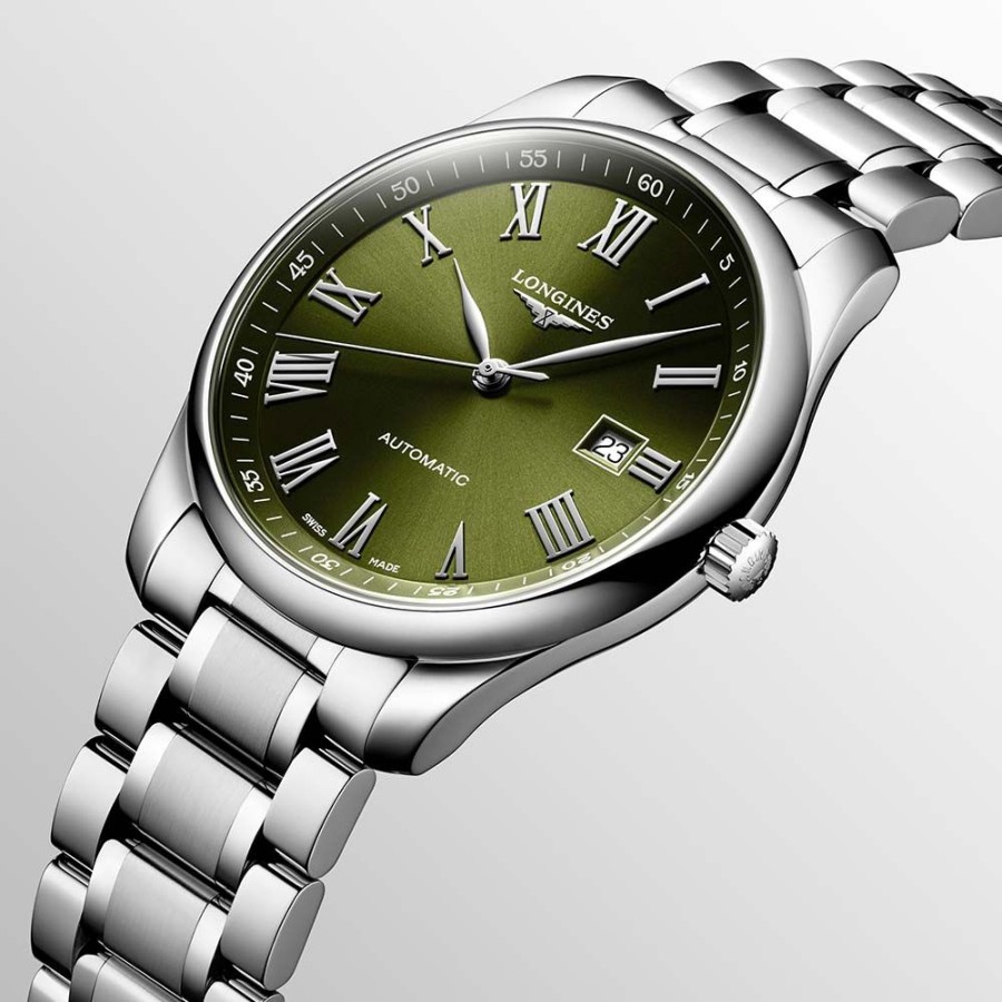 Orologi Longines Orologi Longines Uomo | Orologio Longines Master Collection Automatico Acciaio Verde 42 Mm