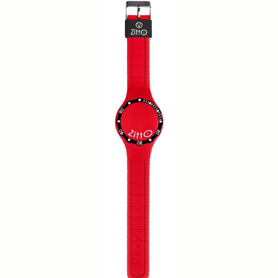 Orologi Zitto Outlet Orologi | Orologio Zitto Squba Diametro Mm.44 In Silicone Rosso