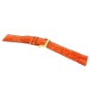 Orologi Campagnolo | Cinturino Semi Imbottito In Pelle Di Coccodrillo Colore Arancio Larghezza Ansa 18 Mm