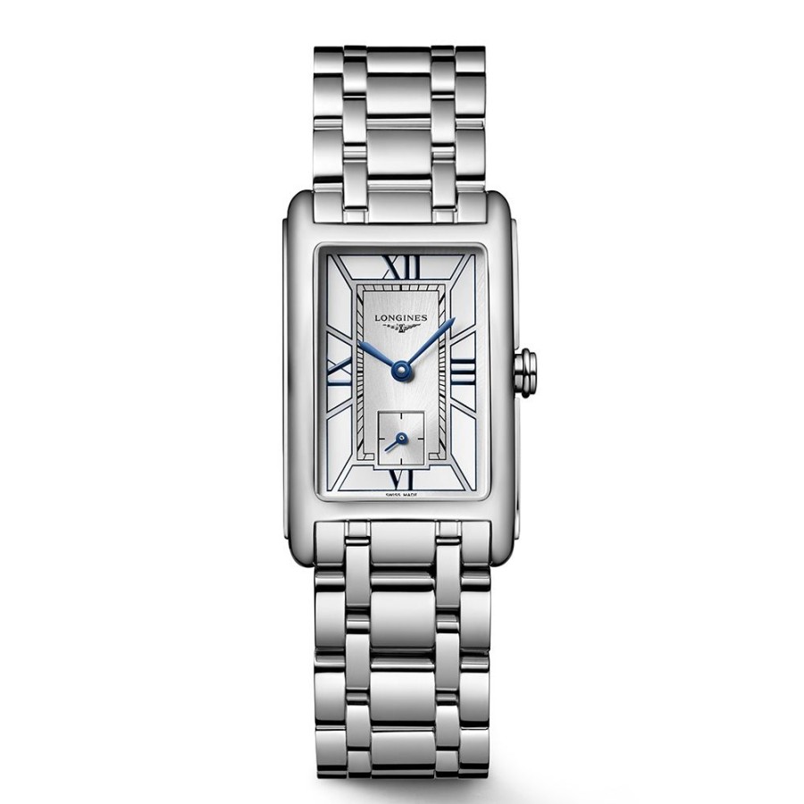 Orologi Longines Orologi Longines Donna | Orologio Longines Dolcevita Quarzo Acciaio Bianco 23,30 Mm X 37 Mm