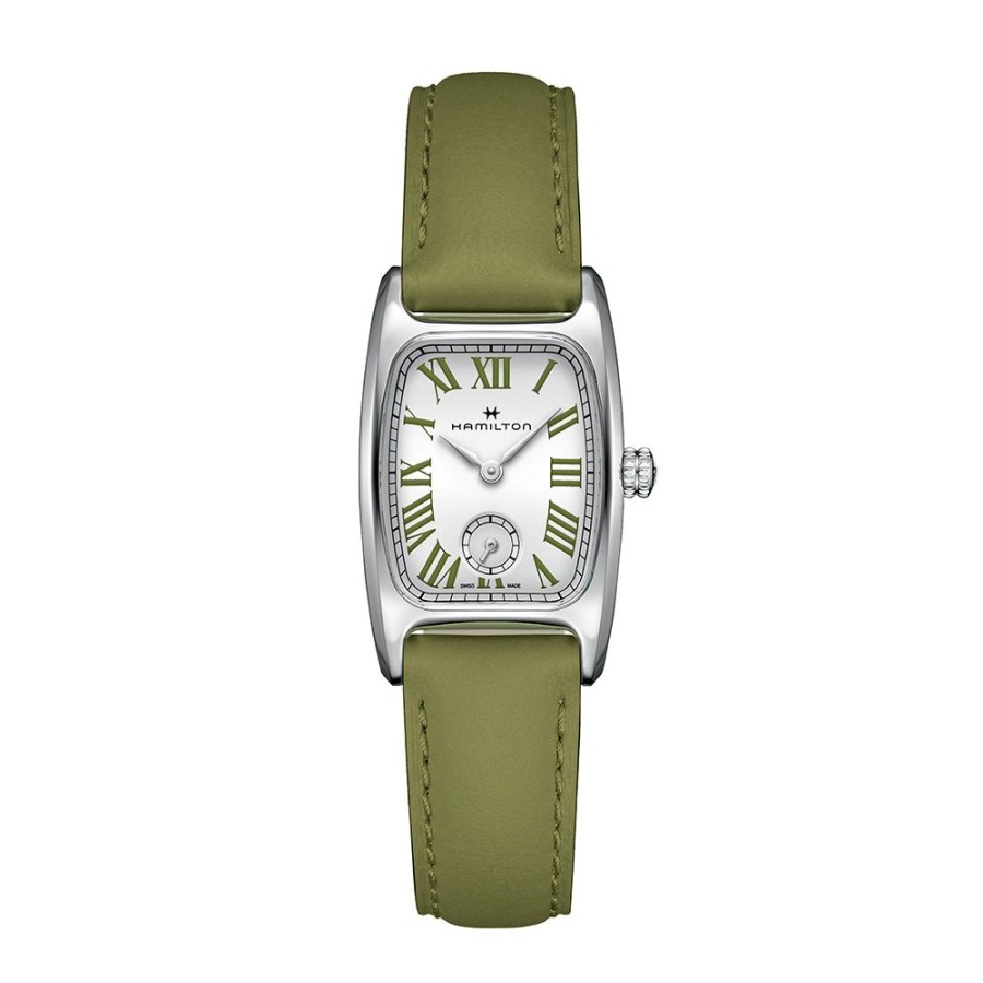 Orologi Hamilton Orologi Hamilton Donna | Orologio Hamilton American Classic Boulton M Verde Quartz 23,5 X 27,4 Mm