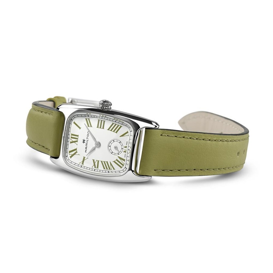 Orologi Hamilton Orologi Hamilton Donna | Orologio Hamilton American Classic Boulton M Verde Quartz 23,5 X 27,4 Mm