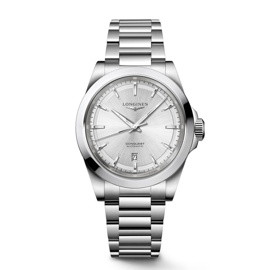 Orologi Longines Orologi Longines Uomo | Orologio Longines Conquest 2023 Bianco Automatico 41 Mm