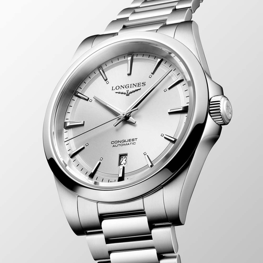 Orologi Longines Orologi Longines Uomo | Orologio Longines Conquest 2023 Bianco Automatico 41 Mm