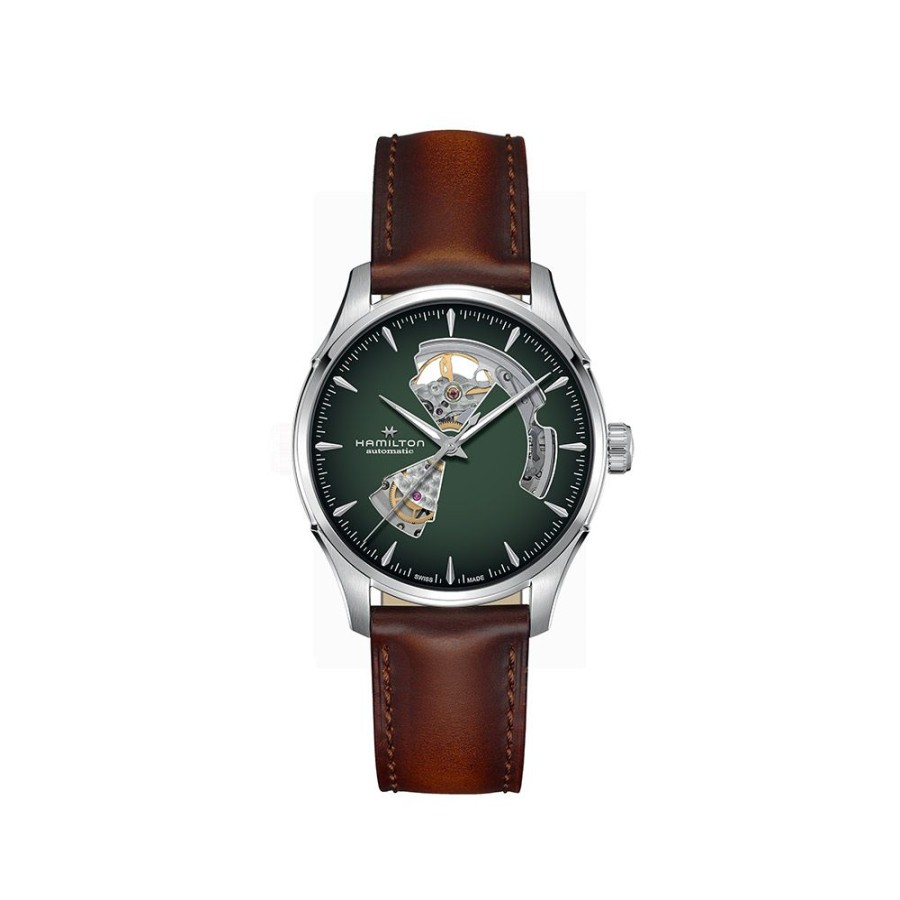 Orologi Hamilton Orologi Hamilton Uomo | Orologio Hamilton Jazzmaster Open Heart Auto Verde 40 Mm