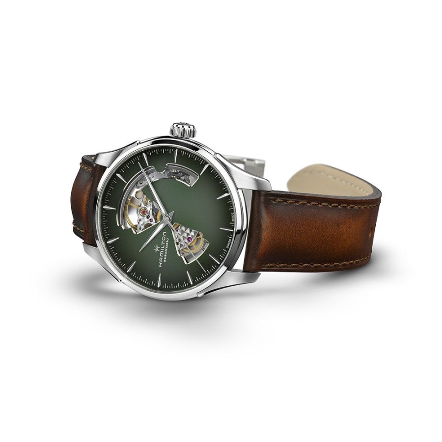 Orologi Hamilton Orologi Hamilton Uomo | Orologio Hamilton Jazzmaster Open Heart Auto Verde 40 Mm