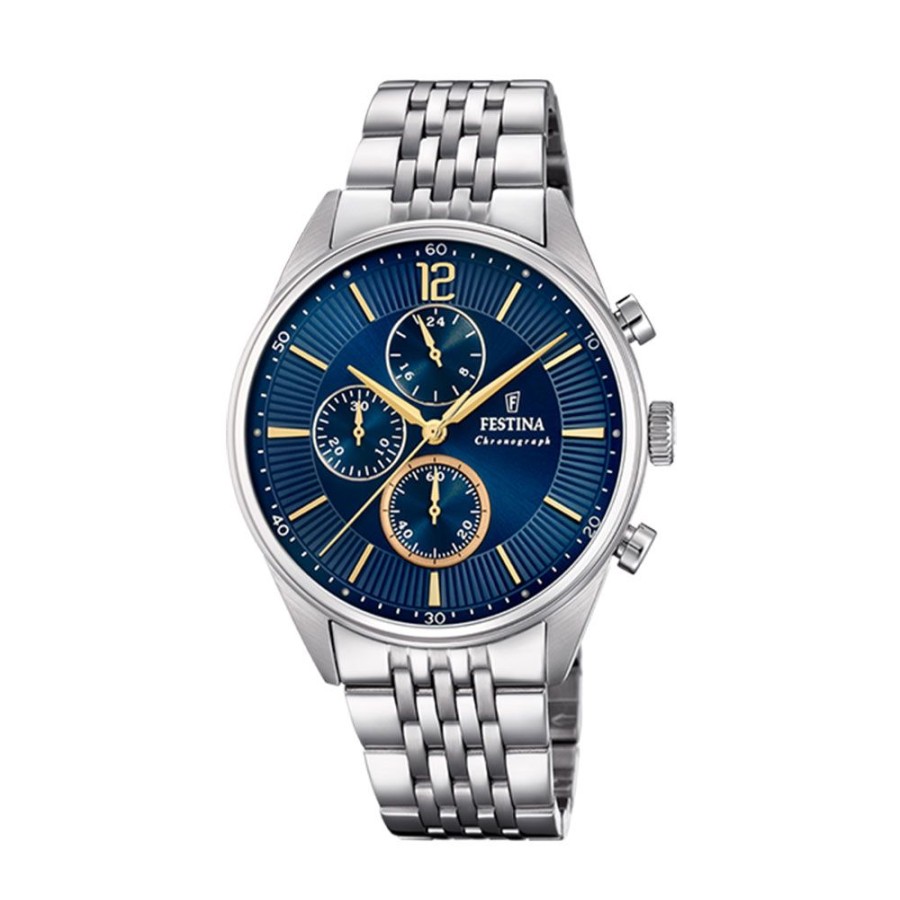 Orologi Festina Orologi Festina Uomo | Orologio Festina Timeless Cronografo Blu 41,5 Mm