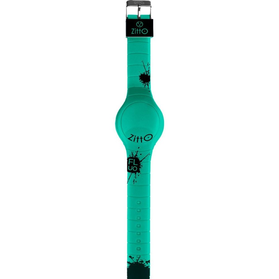 Orologi Zitto Outlet Orologi | Orologio Zitto Fluo Atomic Lime In Silicone Anallergico Con Cassa Diametro Mm. 36 E Quadrante A Led