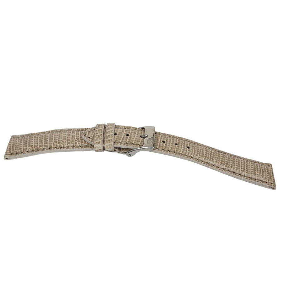 Orologi Campagnolo | Cinturino Orologio In Pelle Di Lucertola Colore Beige Larghezza Ansa 18 Mm