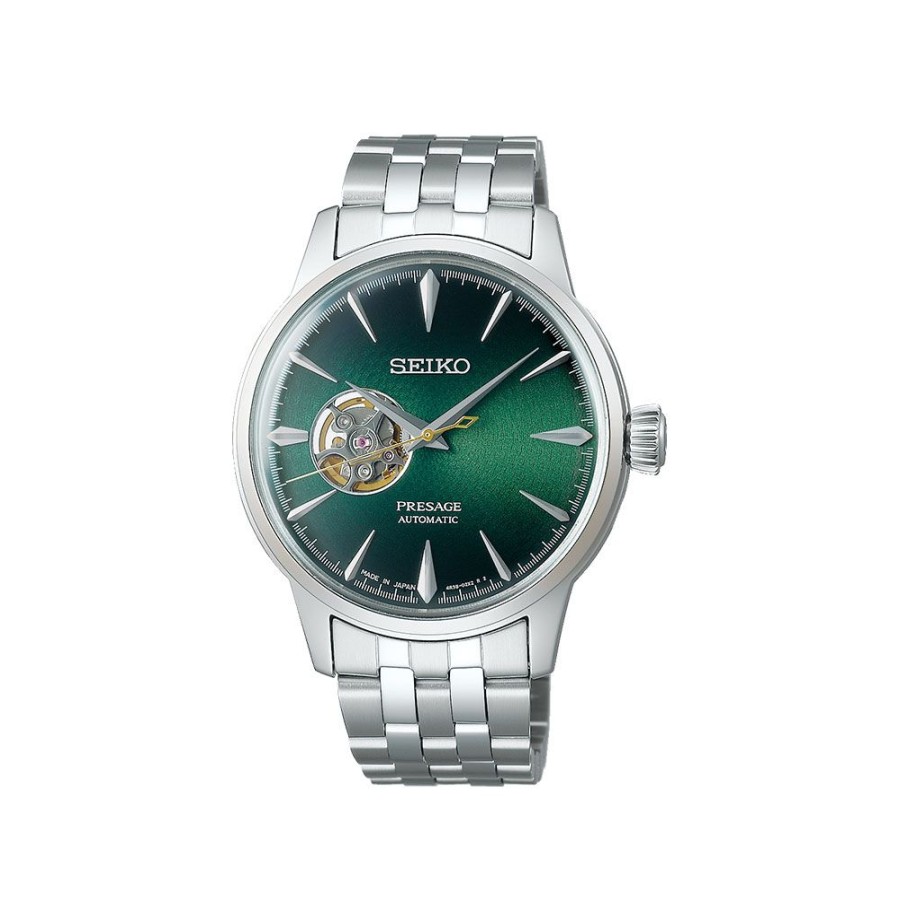 Orologi Seiko Orologi Seiko Uomo | Orologio Seiko Presage Automatic Cocktail Time Verde 40,5 Mm Ssa441J1