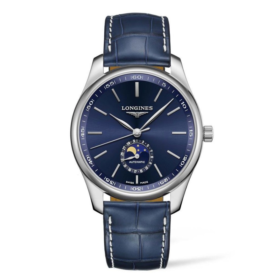 Orologi Longines Orologi Longines Uomo | Orologio Longines Master Collection Automatico Blu Pelle Blu 42 Mm