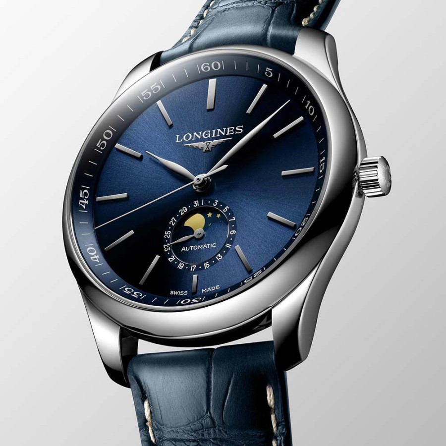 Orologi Longines Orologi Longines Uomo | Orologio Longines Master Collection Automatico Blu Pelle Blu 42 Mm