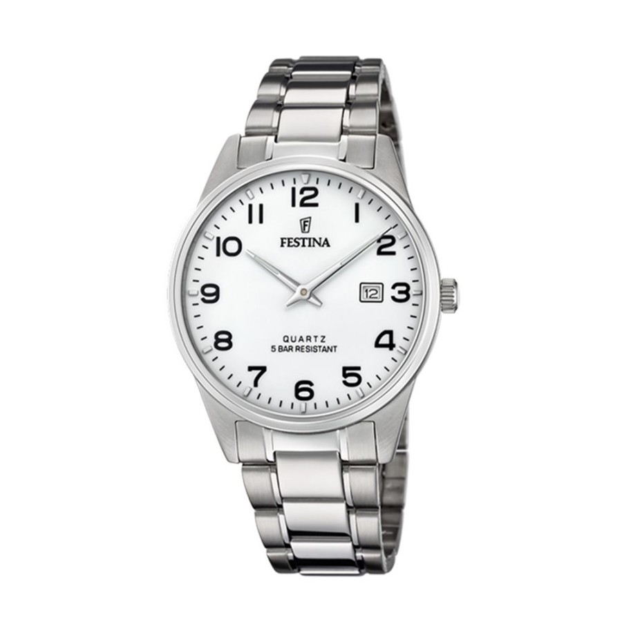 Orologi Festina Orologi Festina Uomo | Orologio Festina Classic Bianco Uomo Acciaio 39,3 Mm