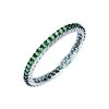 Gioielli Bliss Outlet Gioielli | Anello Eternity Bliss First Class In Oro Bianco Con Tsavorite Verde