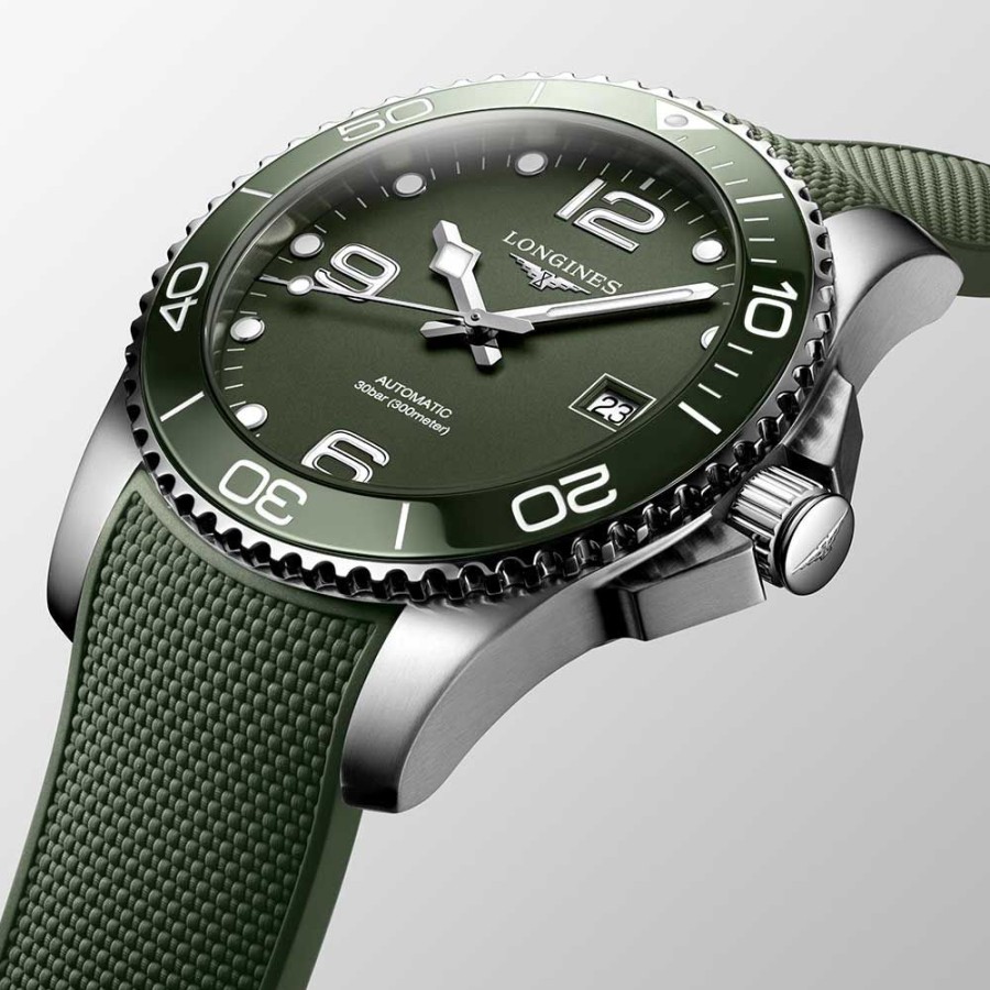 Orologi Longines Orologi Longines Uomo | Orologio Longines Hydroconquest Verde Automatico 41 Mm