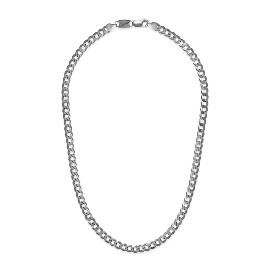 Gioielli Desmos Gioielli Desmos Uomo | Collana Desmos Catena Piatta Brunita In Argento Lunghezza 51 Cm