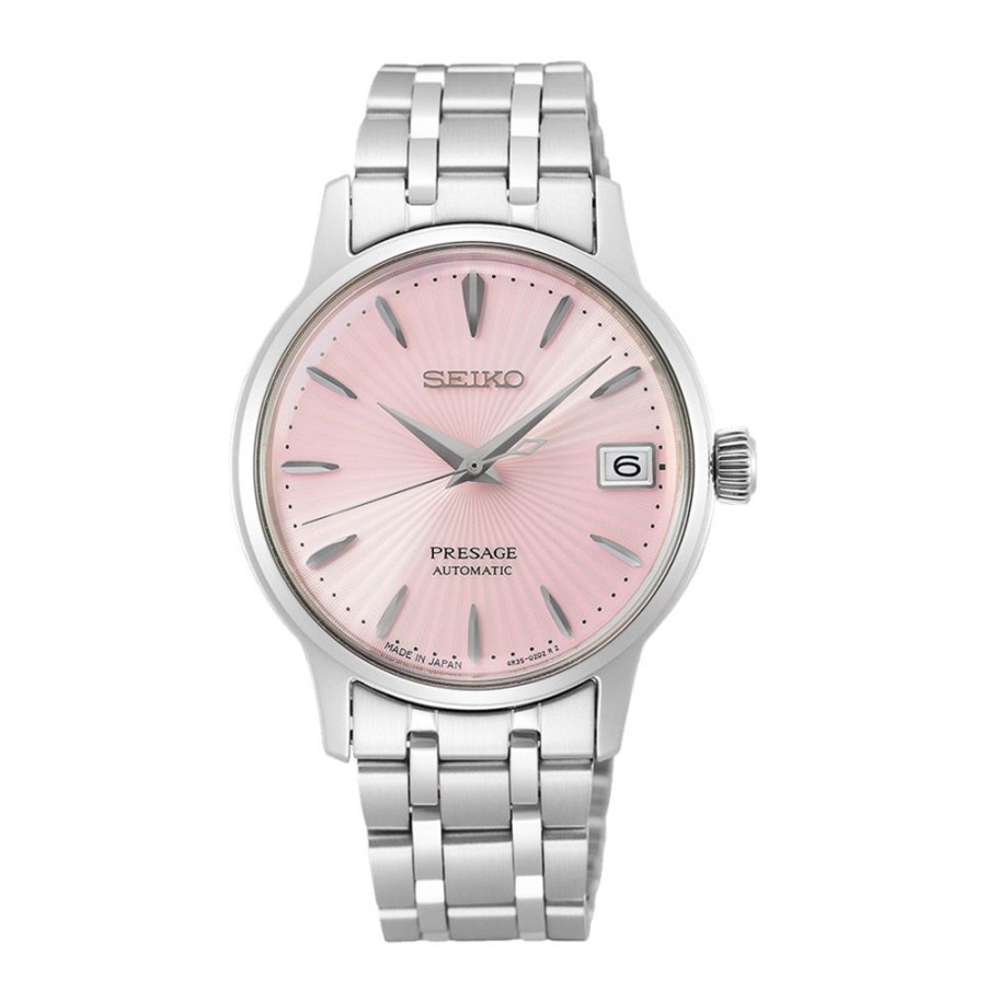 Orologi Seiko Orologi Seiko Donna | Orologio Seiko Presage Rosa Automatico 33,8 Mm