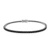 Gioielli Fabio Ferro i Gioielli Bracciali Tennis | Bracciale Tennis Fabio Ferro In Oro Bianco Con Diamanti Neri 1,60 Carati