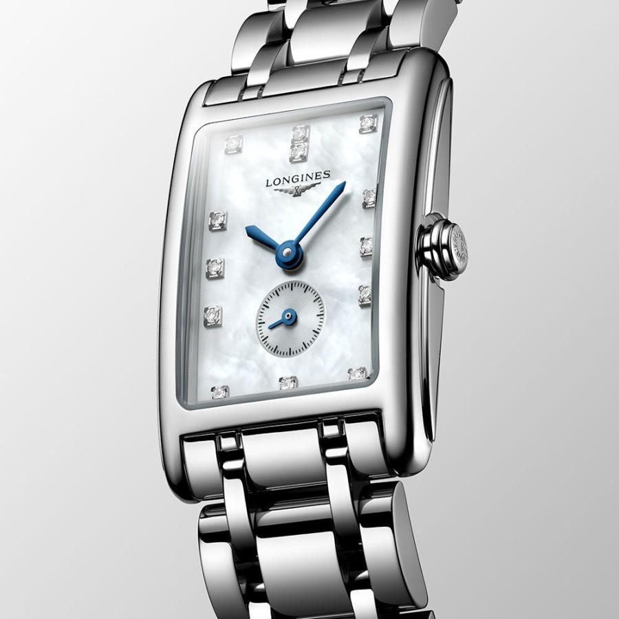 Orologi Longines Orologi Longines Donna | Orologio Longines Dolcevita Quarzo Acciaio Madreperla Bianca 20,80 X 32 Mm