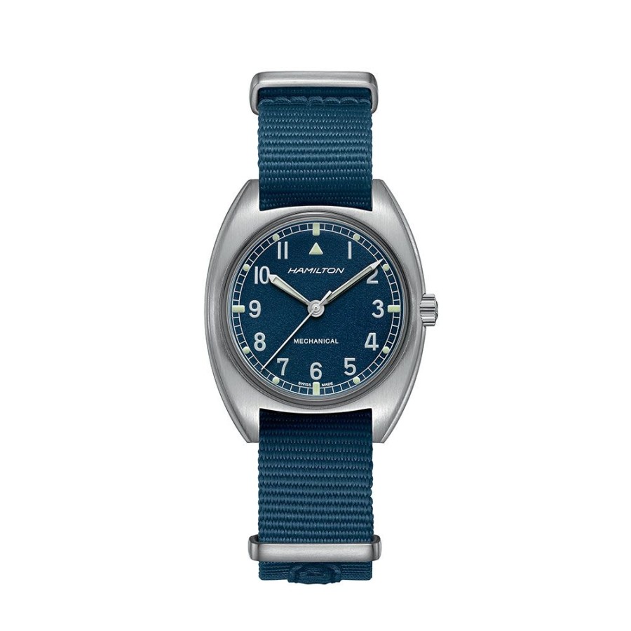 Orologi Hamilton Orologi Hamilton Uomo | Orologio Hamilton Khaki Pilot Pioneer Mechanical Blu 36 X 33 Mm