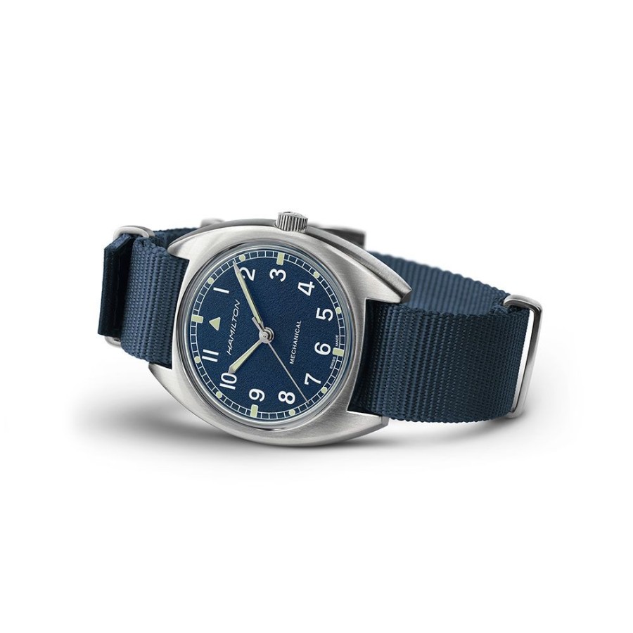 Orologi Hamilton Orologi Hamilton Uomo | Orologio Hamilton Khaki Pilot Pioneer Mechanical Blu 36 X 33 Mm