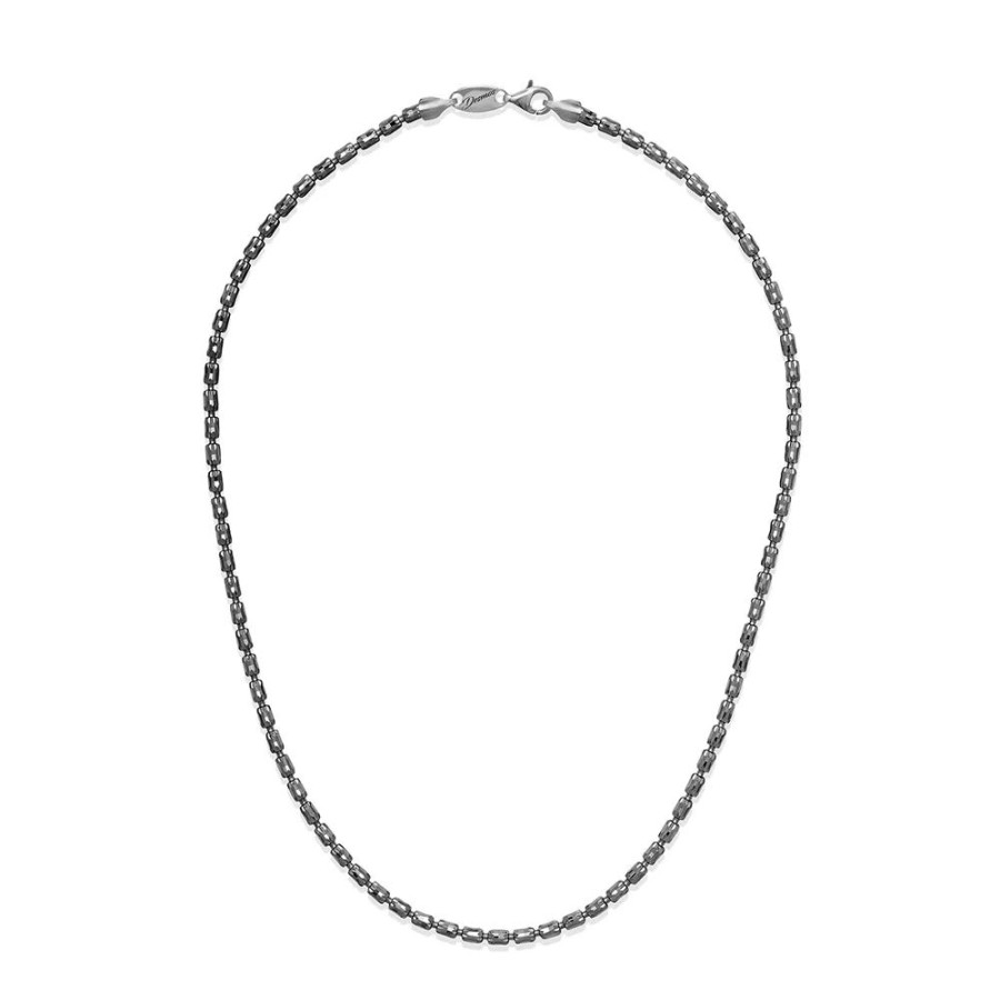 Gioielli Desmos Gioielli Desmos Uomo | Collana Desmos Barrel Crystal In Argento Brunito