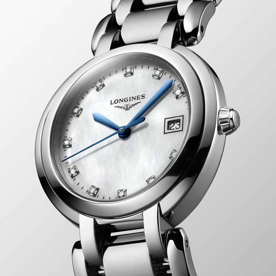 Orologi Longines Orologi Longines Donna | Orologio Longines Primaluna Madreperla E Diamanti Quartz 30 Mm